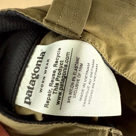 Patagonia Quandary Hiking Pants Men 36 Brown Stretch Zipped Pockets Straight Leg - Picture 11 of 13